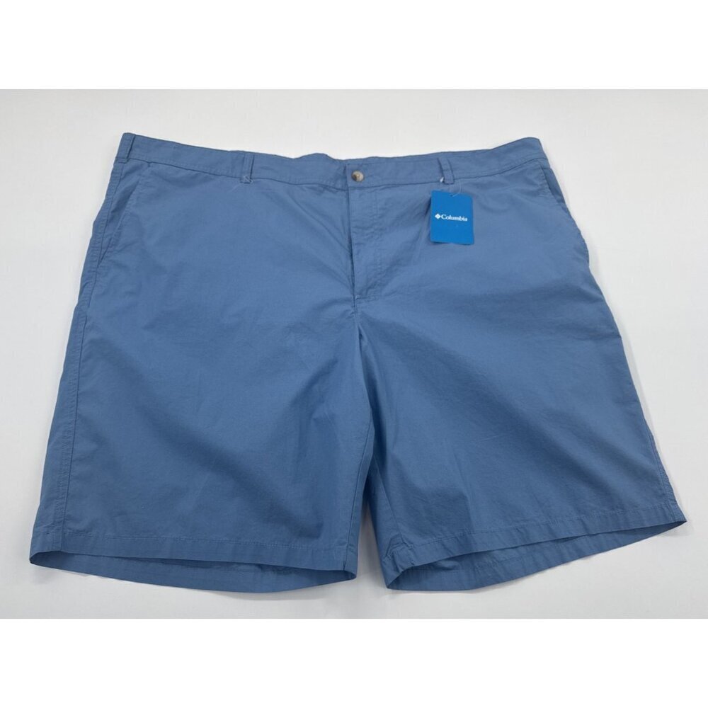Columbia Mens Shorts Size 50 Blue Chino Washed Out Hiking Walking Cotton 10" NEW